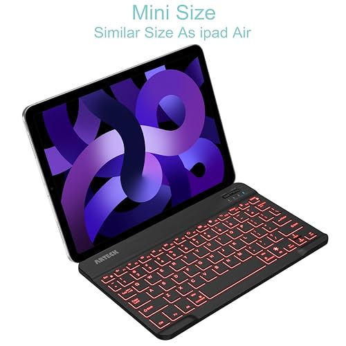 Arteck Universal Backlit 7-Colors Ultra Light & Slim Portable Wireless Bluetooth 3.0 Keyboard for iOS iPad Air, Pro, Mini, Android, Windows Tablets PC Smartphone Built in Rechargeable 6-Month Battery - Image 4