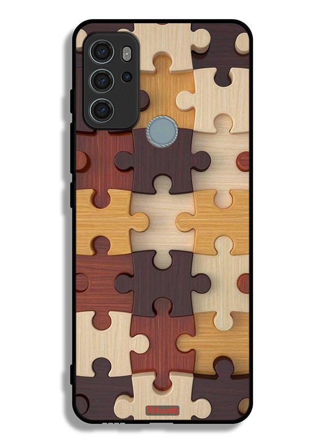 Tolwak Motorola Moto G60S Protective Case Cover Wooden Pattern - Image 2