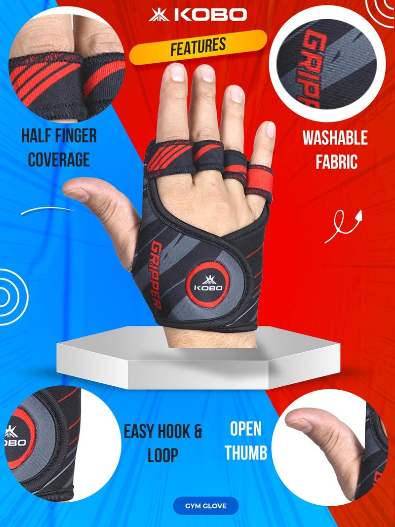 Kobo WTG-64 Weight Lifting Gym Gloves Hand Protector for Fitness Training - Image 4