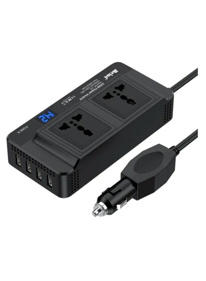محول كهرباء للسيارة والرحلات 12v to 220v with 4 USB ports - Image 5