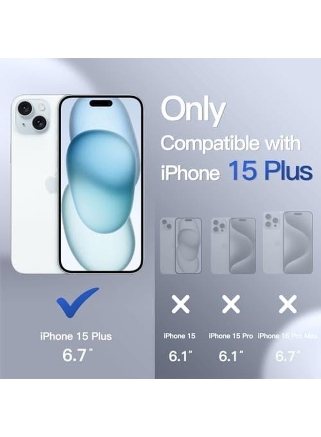 جي تيك جراب غير لامع لهاتف آيفون 15 بلس مقاس 6.7 بوصة، مقاوم للصدمات بدرجة عسكرية، غطاء خلفي شفاف غير لامع مضاد لبصمات الأصابع، أزرق - Image 2