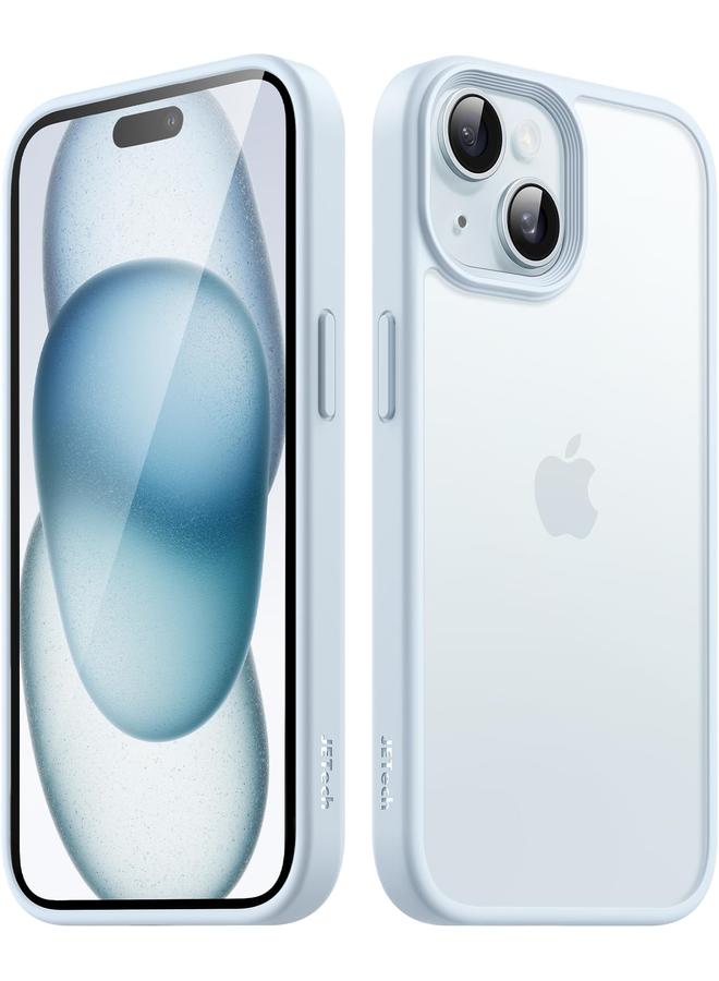 جي تيك جراب غير لامع لهاتف آيفون 15 بلس مقاس 6.7 بوصة، مقاوم للصدمات بدرجة عسكرية، غطاء خلفي شفاف غير لامع مضاد لبصمات الأصابع، أزرق - Image 1