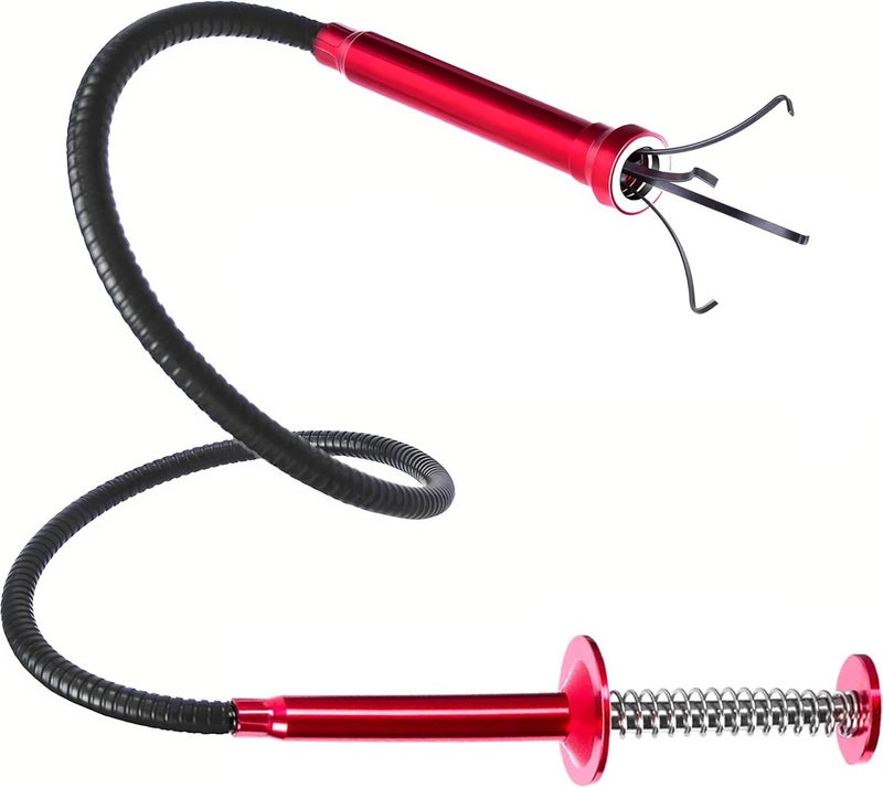 Domejo Flexible Magnetic Pickup Tool,Bendable Grabber Tool with 4 Claws & Strong Magnet – Flexible Claw Pick-Up Reacher for Narrow Spaces, Engine Bay, Sink, Drain, Jewelry, Keys, Metal Objects（28 Inch - Image 1