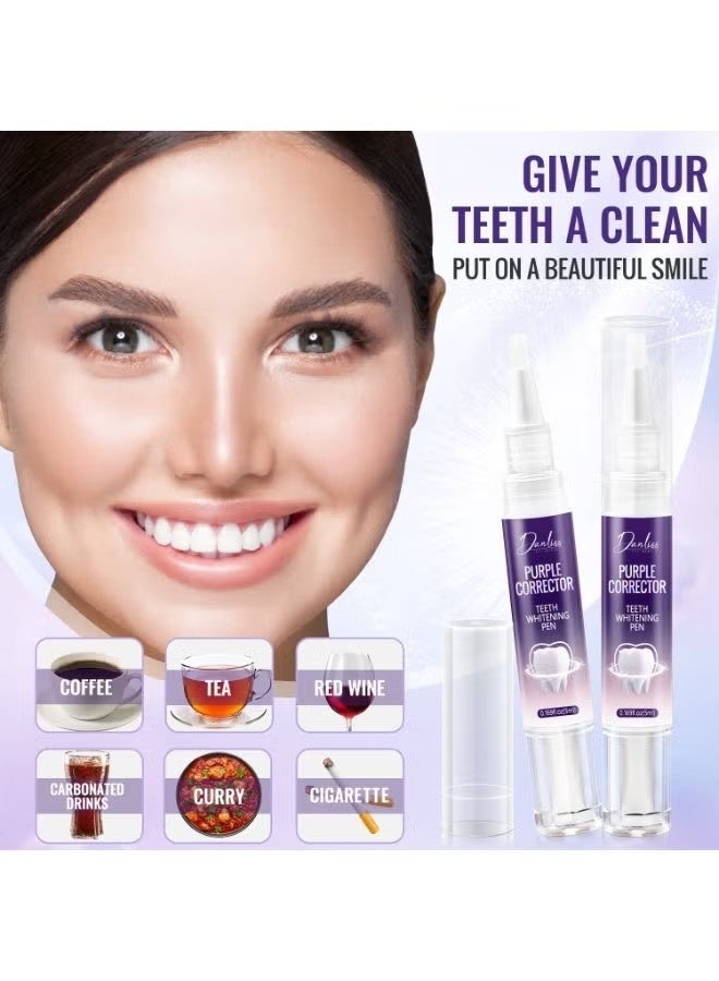 danliss Teeth Whitening Pen - Purple Corrector, Lightens, Removes Stain, Safe on Toothpaste, Improves the Appearance of Teeth, Enjoy the Most Beautiful Smile Motivation - Image 2