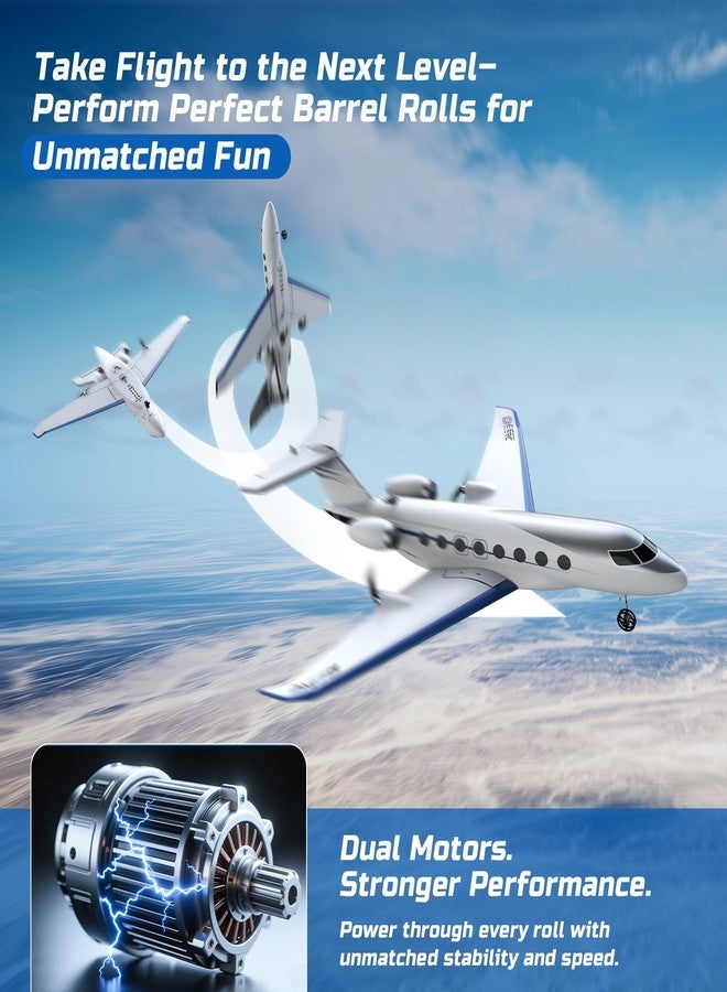 ديرك طائرة DEERC G650 RC الخاصة، لعبة طائرة تحكم عن بعد بثلاث قنوات، مزودة بمثبت جيروسكوبي سداسي المحاور بتردد 2.4 جيجاهرتز، جاهزة للطيران، سهلة الطيران للمبتدئين والأطفال والكبار. - Image 4