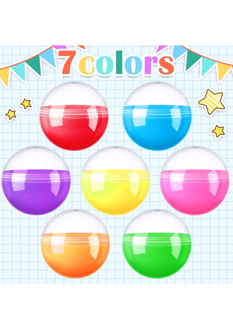 SYOSI 150 Pcs Gumball Vending Machine Capsules - Empty Clear Colored Round Containers Random Colors Plastic Containers Toy for Candy Party Favor Prizes and Party Favors 1.3 Inch - Image 3