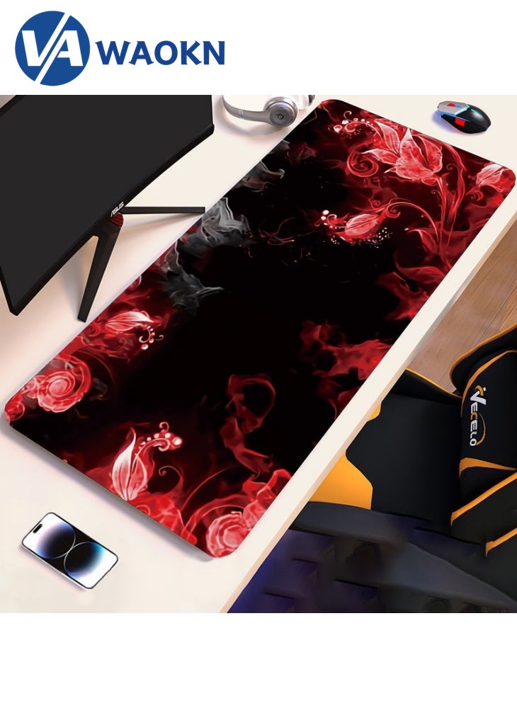 WAOKN - Large Gaming Mouse Pad XL Anti-Skid Mousepad Large Keyboard Mouse Pad Desk Mat with Stitched Edges Super Creative MousePad - Image 1