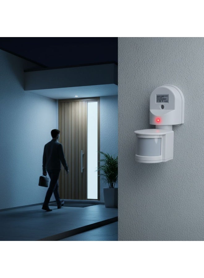 VOLTAFY MCE25 Infrared Wall Motion Sensor – 180° Detection Angle, 12 Meters Range, Splashproof, White – Suitable for Indoor & Outdoor – White - Image 5