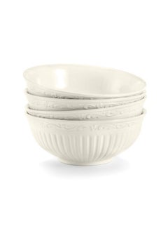 Mikasa Mikasa DD900-410 Italian Countryside Fruit Bowl, 5-1/4-Inch, Set of 4, White  - Image 1