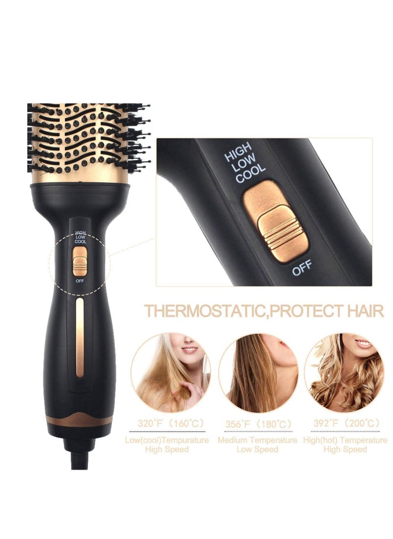 ELTRAZONE - Hot Air Brush,Hair Dryer Brush, Professional Hair Dryer & Volumizer 3 in 1 Upgrade Anti-Scald Negative Ionic Technology Hair Straightener Brush,Salon Negative Ion Ceramic Electric Blow Dryer - Image 1