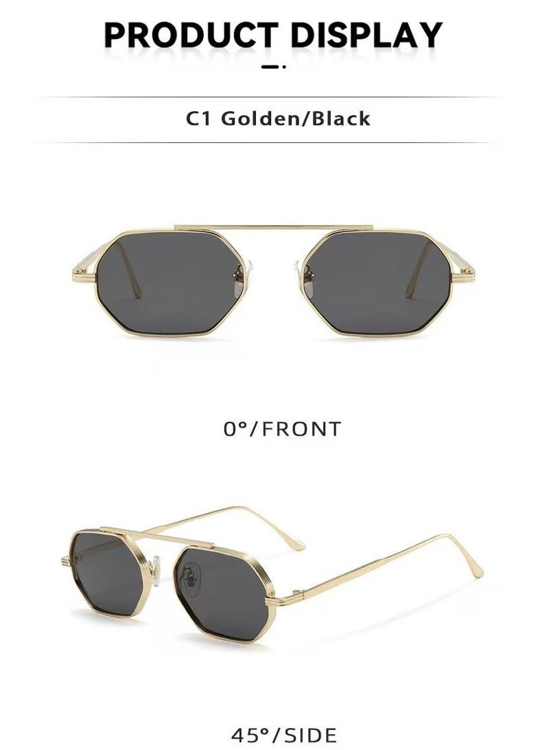 ريتي نظارة شمسية رجالي ونسائي بإطار معدني أنيق وعدسات مستقطبة مع حماية من الأشعة فوق البنفسجية | نظارات موضة فاخرة للقيادة والسفر والرحلات والأنشطة الخارجية | تصميم عصري وخفيف الوزن - Image 3