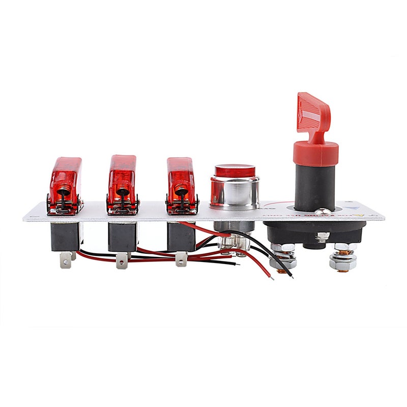 JIANFA DC12V Flip-up Ignition Switch Panel 5 in 1 for Racing Cars - Image 3