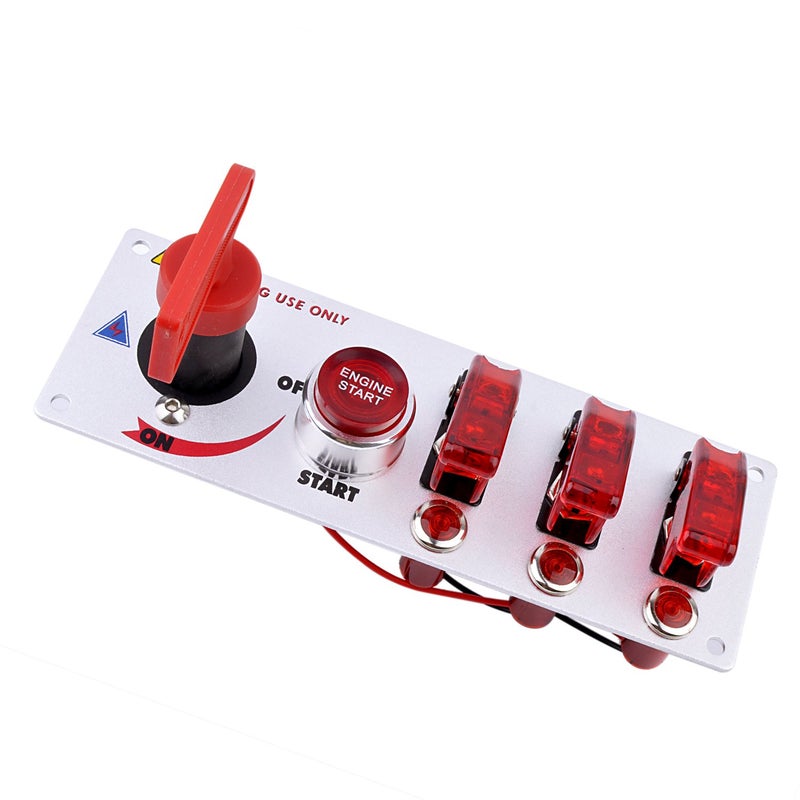 JIANFA DC12V Flip-up Ignition Switch Panel 5 in 1 for Racing Cars - Image 2