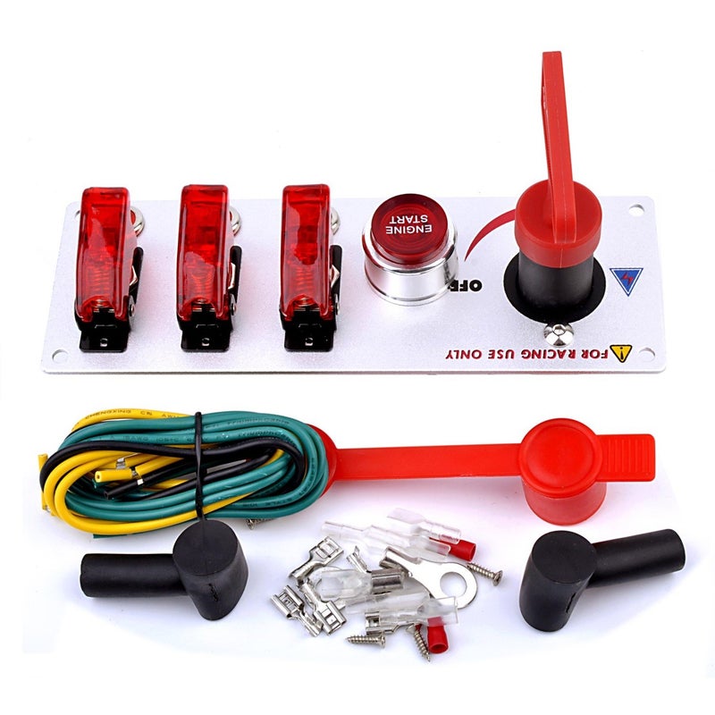 JIANFA DC12V Flip-up Ignition Switch Panel 5 in 1 for Racing Cars - Image 5