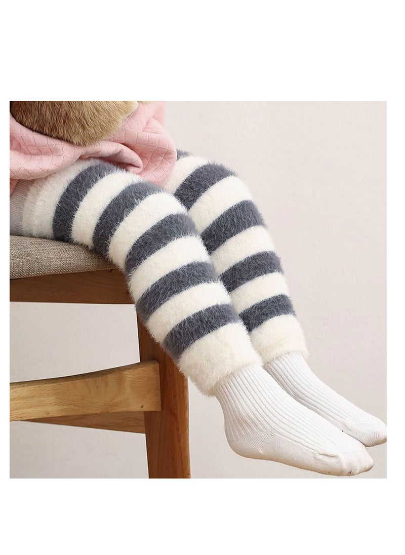Excefore - Baby Toddler Leg Warmers, 2 Pairs Stripe Unisex Legwarmers Knee Socks Knee Protector Leg Sleeves Leggings for Boys Girls Fit to 0-5 Years, One size - Image 1