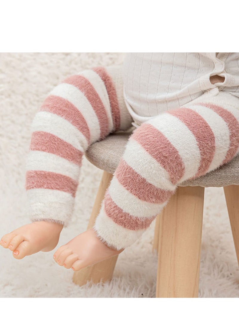 Excefore - Baby Toddler Leg Warmers, 2 Pairs Stripe Unisex Legwarmers Knee Socks Knee Protector Leg Sleeves Leggings for Boys Girls Fit to 0-5 Years, One size - Image 1