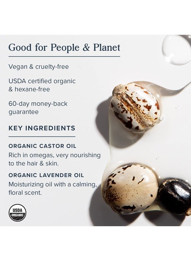 Heritage Store Lavender Castor Oil, Organic, Soothing Treatment with Lavender Essential Oil, Deep Hydration for Healthy Hair Care, Skin Care, Castor Oil Packs, Natural Lavender Scent, Vegan, 8oz - Image 4