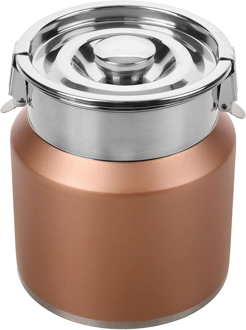 Stainless Steel Milk Jug 2.5l with Lid Airtight Sealed Container Portable Kitchen Storage Canister for Camping and Refrigerator Use - Image 1