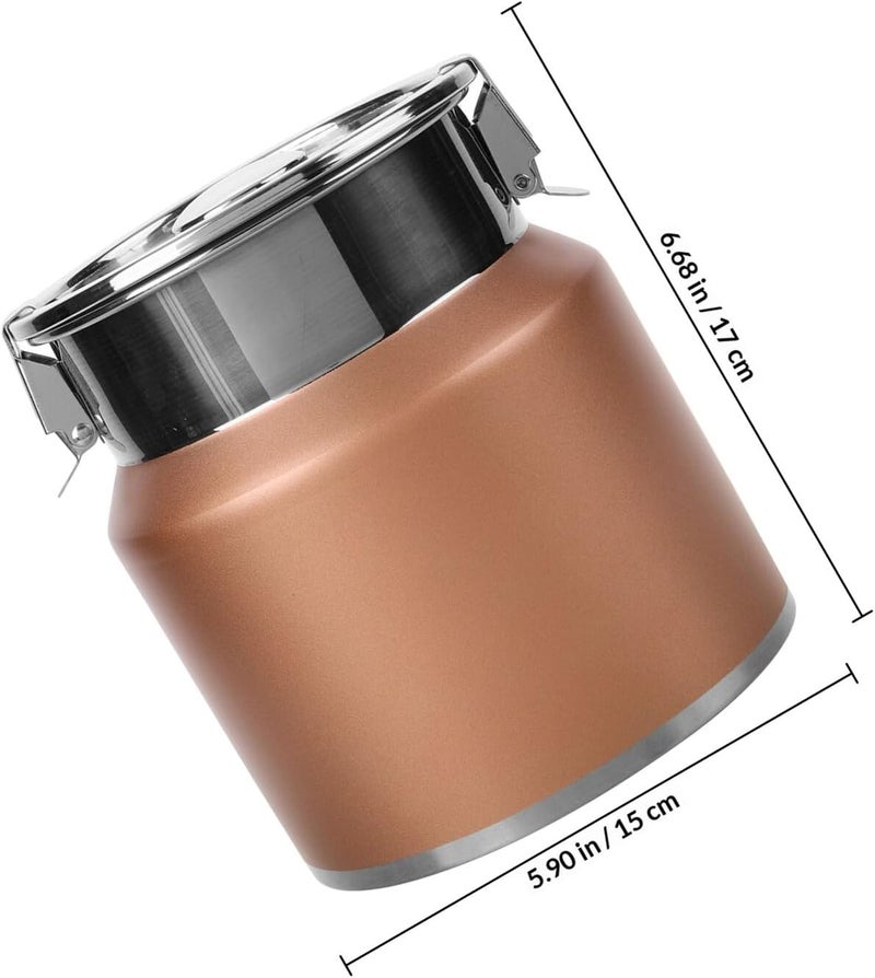 Stainless Steel Milk Jug 2.5l with Lid Airtight Sealed Container Portable Kitchen Storage Canister for Camping and Refrigerator Use - Image 2