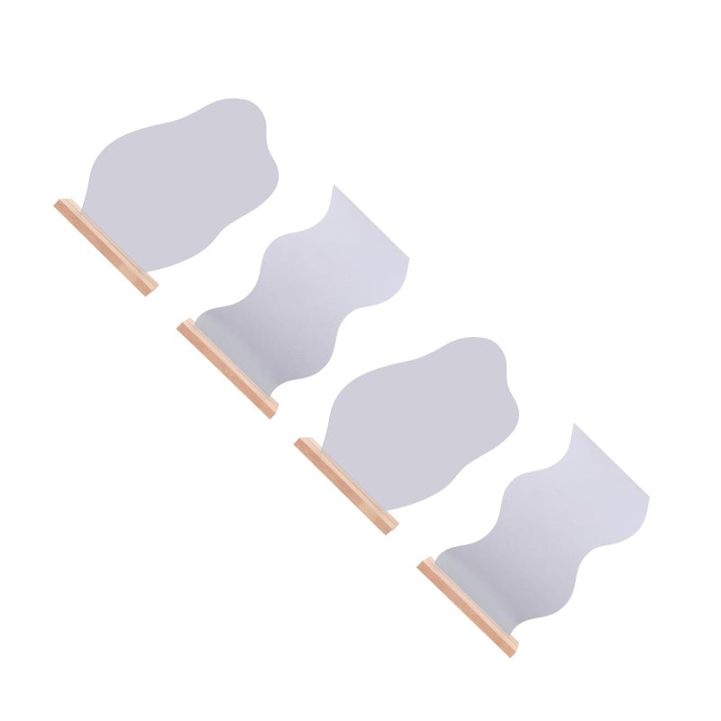 4 pcs Makeup Mirrors Desktop Frameless Mirrors Aesthetic Cosmetic Mirrors with Base - Image 4