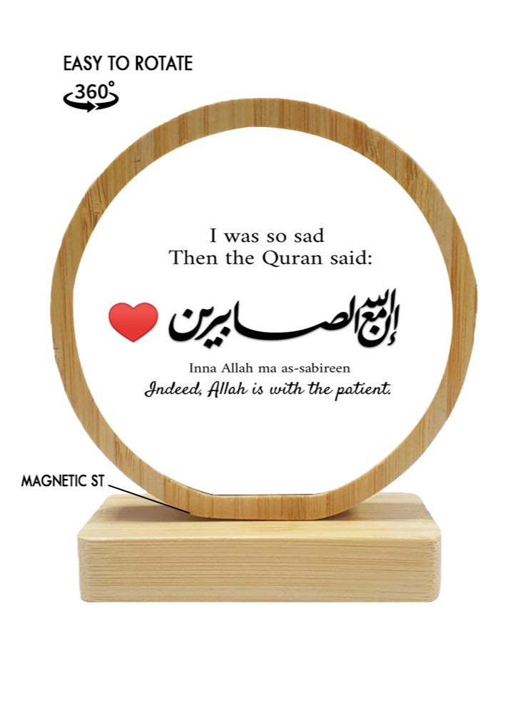 Service Zone Printed Round Shape Wooden Photo Frame for Tabletop I Was So Sad - Image 1