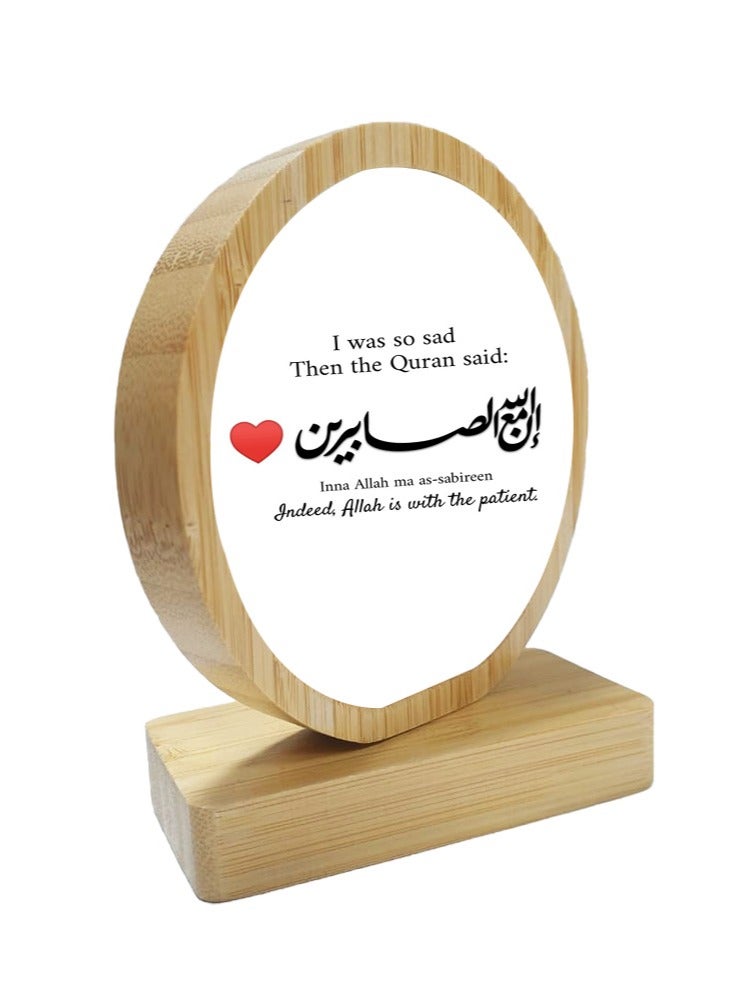 Service Zone Printed Round Shape Wooden Photo Frame for Tabletop I Was So Sad - Image 2