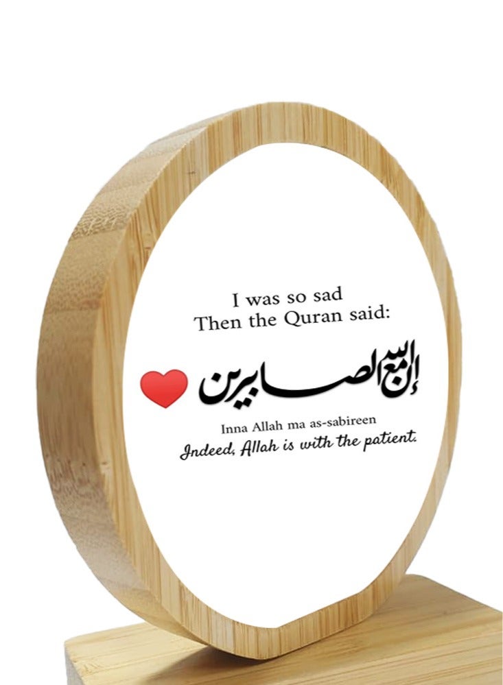 Service Zone Printed Round Shape Wooden Photo Frame for Tabletop I Was So Sad - Image 3