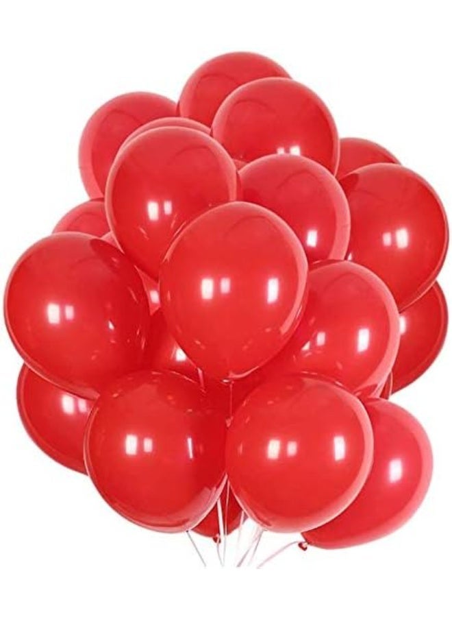 ARGT 100 قطعة بالونات لاتكس حمراء لامعة 12 بوصة | بالونات حفلات سميكة قابلة للتحلل للزينة في أعياد الميلاد، الزفاف والفعاليات | بالونات لامعة قابلة للنفخ بالهيليوم والهواء - Image 2