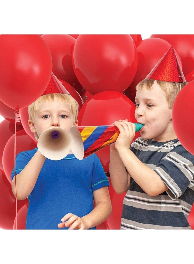 ARGT 100 قطعة بالونات لاتكس حمراء لامعة 12 بوصة | بالونات حفلات سميكة قابلة للتحلل للزينة في أعياد الميلاد، الزفاف والفعاليات | بالونات لامعة قابلة للنفخ بالهيليوم والهواء - Image 3