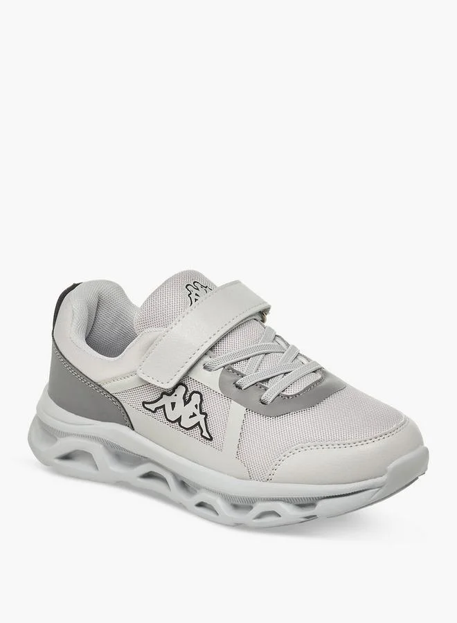 Kappa Boys Logo Print Hook and Loop Sports Shoes
