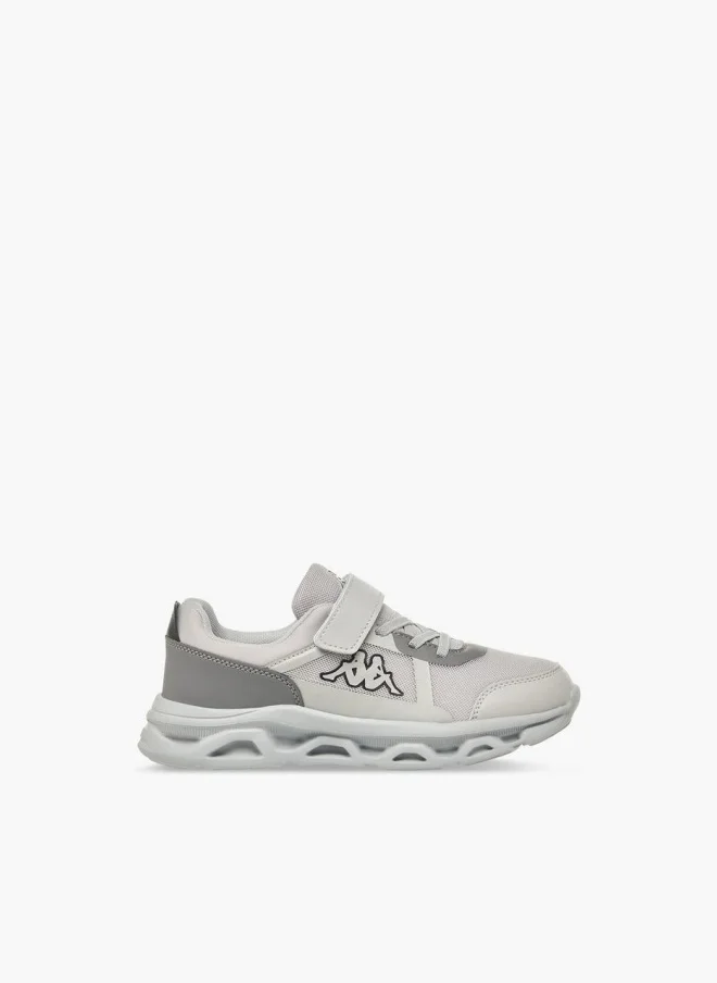 Kappa Boys Logo Print Hook and Loop Sports Shoes