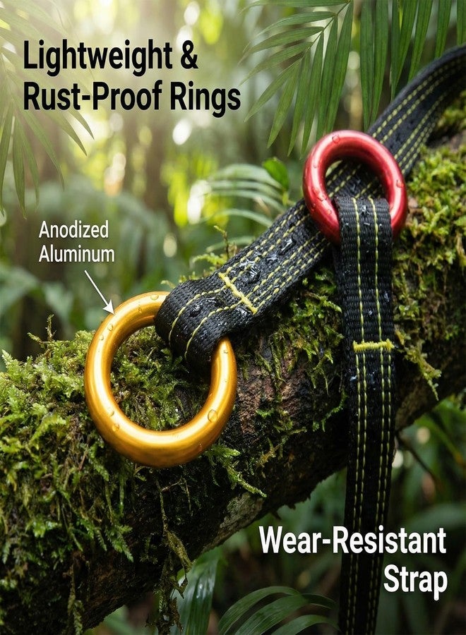 Feiyagoo Tree Arborist Friction Saver Tree Climbing Cambium Saver Loop Belt Sling Retrievable Ring Anchor 35.4 inch(90cm) - Image 4