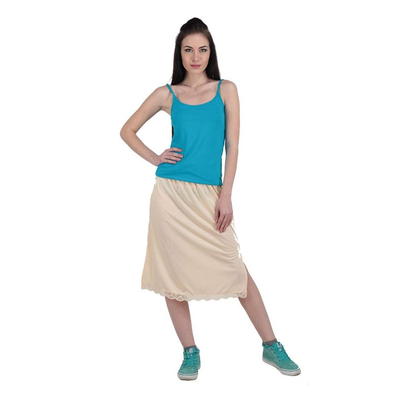 Splash Cotton Rich Regular Skirt Slip for Women - Knee Length Skin - Image 5