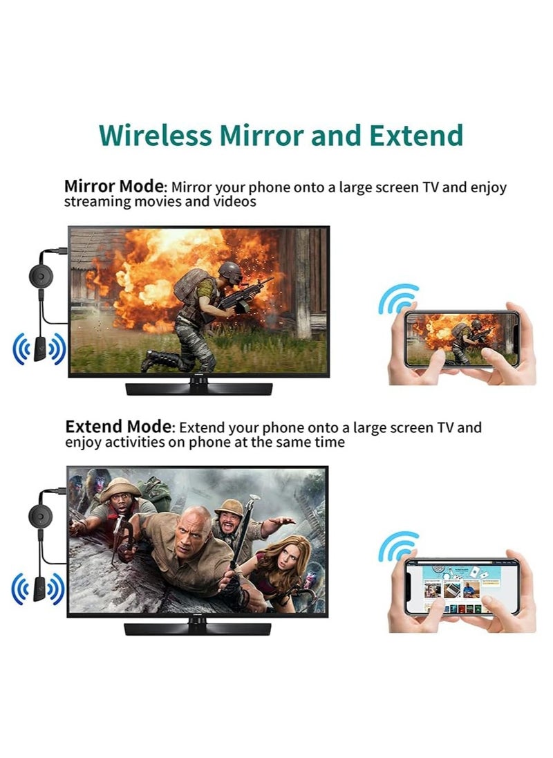 Generic - 4K Wireless HDMI Display Dongle Adapter 1080P, WiFi Streaming Movies, Shows, and Live TV Receiver from iPhone, iPad, Android, Tablet, Window to HDTV/Monitor/Projector, Miracast, Airplay, DLNA, Chrome - Image 1