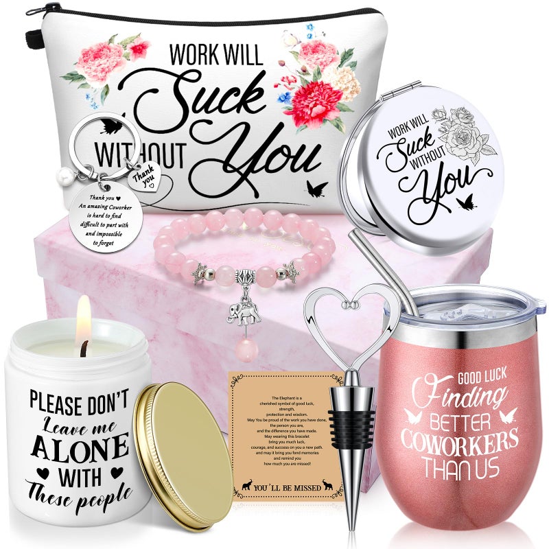 Perthlin 11 Pcs Farewell Gifts for Coworkers Women New Beginning Going Away Goodbye Gift Basket for Female Lady Boss LeavingGood Luck