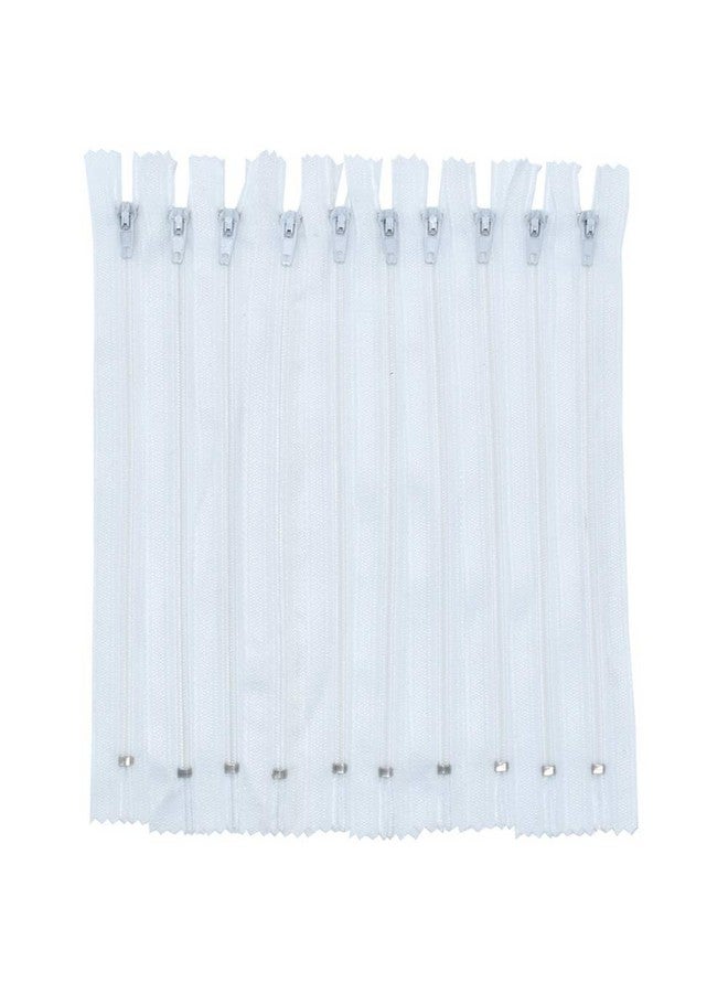 ريناشد سحابات نايلون ملفوفة من Renashed، 100 قطعة، مقاس 9 بوصات، بكميات كبيرة للخياطين والخياطين والحرف اليدوية (أبيض) - Image 1