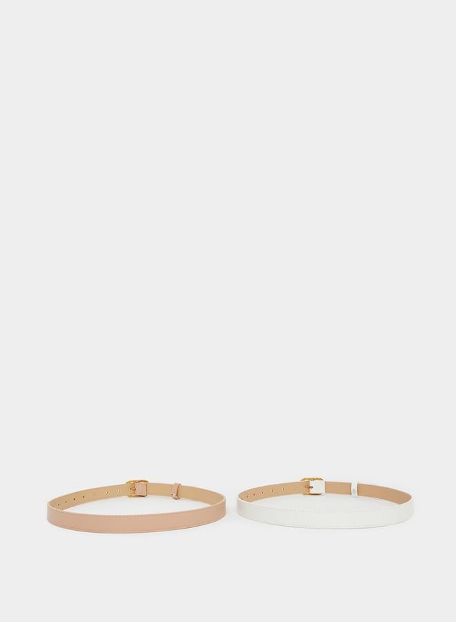 Styli Styli Set of 2 - Plain Tang Buckle Belt  - Image 3