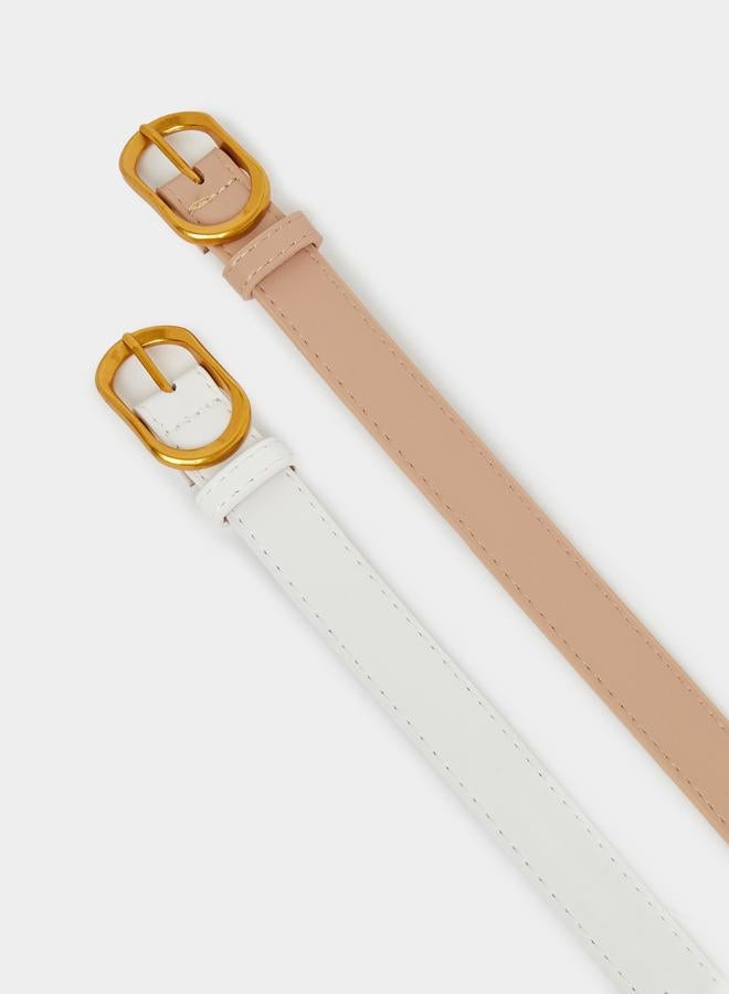 Styli Styli Set of 2 - Plain Tang Buckle Belt  - Image 4