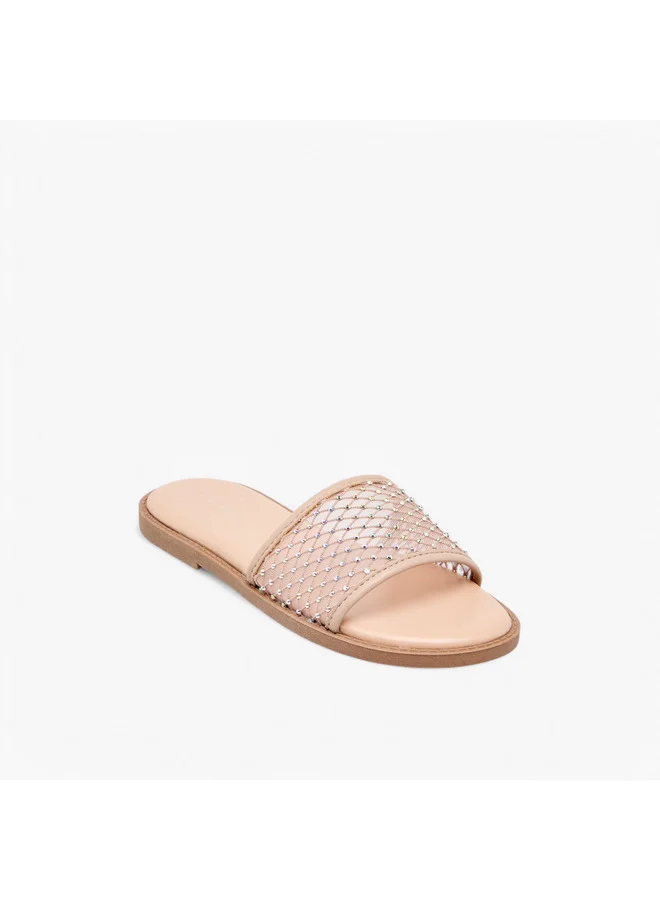 فلورا بيلا من شو إكسبرس Girls Embellished Slip-On Sandals
