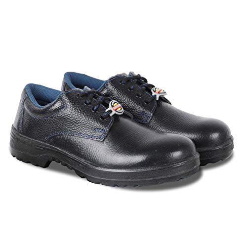 Liberty Warrior SSBA Safety Shoes for Men | Steel Toe Industrial Work Shoes | Genuine Leather Upper | Antiskid PU Sole | Black | Size 5–12UK - Image 1