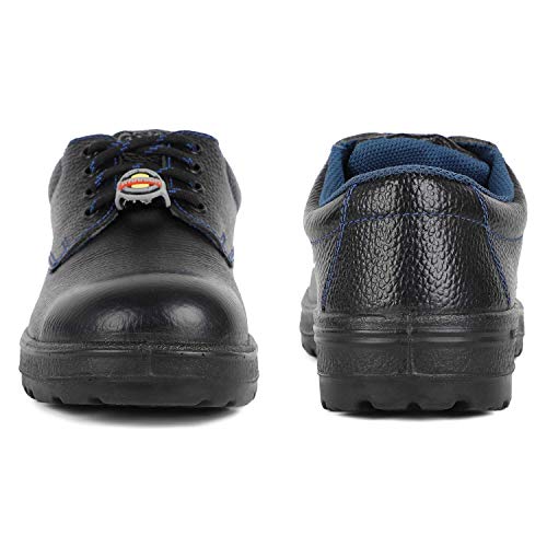 Liberty Warrior SSBA Safety Shoes for Men | Steel Toe Industrial Work Shoes | Genuine Leather Upper | Antiskid PU Sole | Black | Size 5–12UK - Image 5