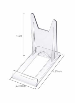 Y&D Acrylic Bracket Stands 10 Pcs Plastic Display Holders Picture Plate Clear Mini Easels Stands to Pictures or for Home Office Supplies Festival Party Decoration  - Image 2
