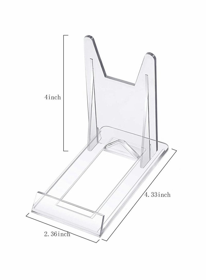 Y&D Acrylic Bracket Stands 10 Pcs Plastic Display Holders Picture Plate Clear Mini Easels Stands to Pictures or for Home Office Supplies Festival Party Decoration  - Image 2