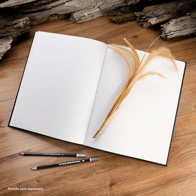 - 7"X 7" HARDBOUND SKETCHBOOK, 110 SHEETS, BLACK - Image 5