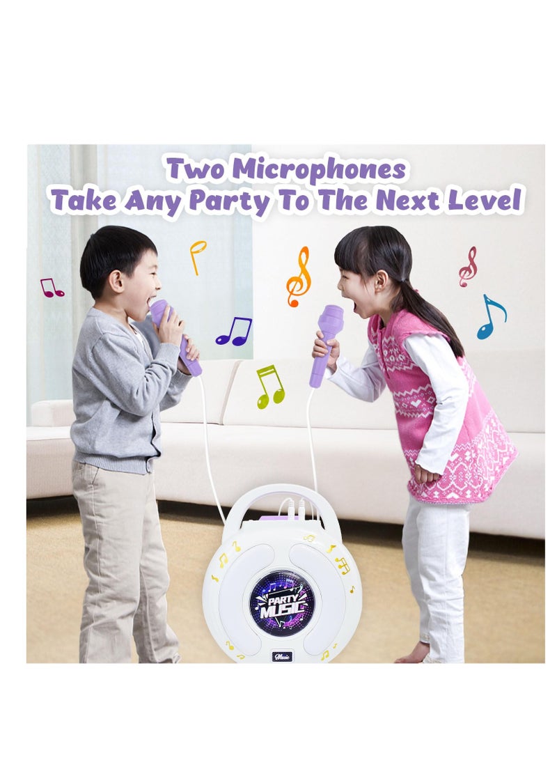 Excefore Kids Karaoke Machine with 2 Microphones, Karaoke Machine for Kids Age 4-12, Play Microphone for Kids Ages 3-5, Toddler Microphones Toy for Singing, Great Birthday Gift for Boys, Girls - Image 3