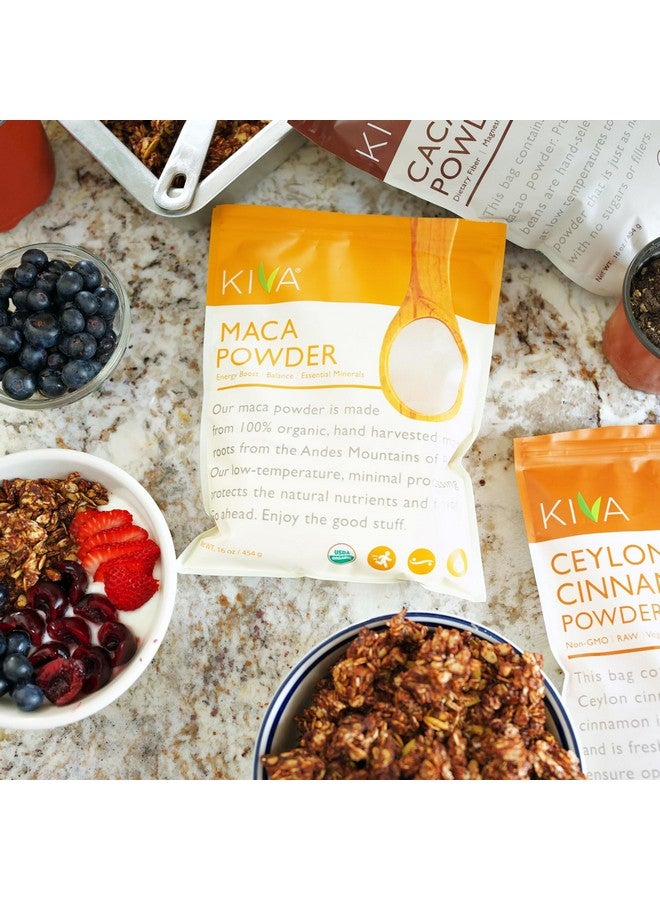 Kiva Organic Maca Powder, Pure Authentic Peruvian Maca Root Powder to Supercharge Your Health, Support for Energy, Superfood, 16 oz - Image 2