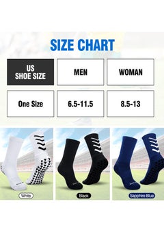 Generic 4 Pairs Grip Socks Soccer, Anti Slip Non-Slip Socks Mens Grip Pads Socks for Football Soccer Basketball Yoga Sports  - Image 5