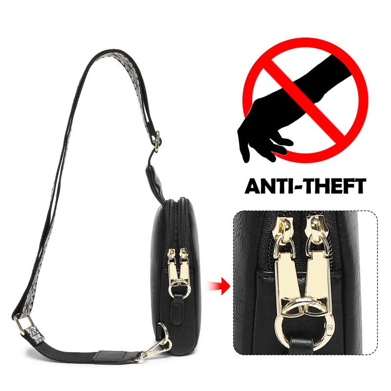 INICAT Small Sling Bag for Women Everyday & Travel Crossbody Bags Lightweight Cross Body Purses Vegan Leather - Image 3