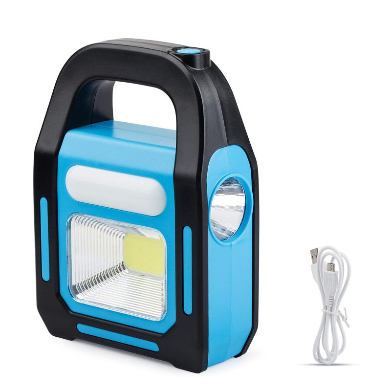 TANSOREN 1 Pack 3 in 1 Solar USB Rechargeable Brightest COB LED Camping Lantern, Charging for Device, Waterproof Emergency Flashlight LED Light - Image 1