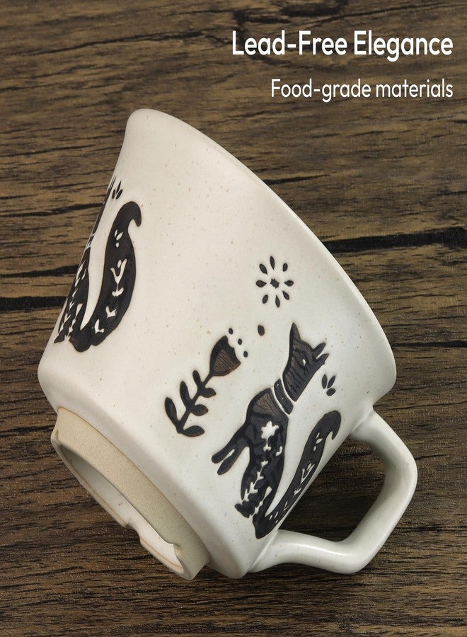 LINVIA Ceramic Coffee Mug, 11 oz Novelty Unique Tea Cup with Big Handle, Perfect for Mocha Latte Cappuccino Espresso, Best Gifts for Women and Men, Fox - Image 4